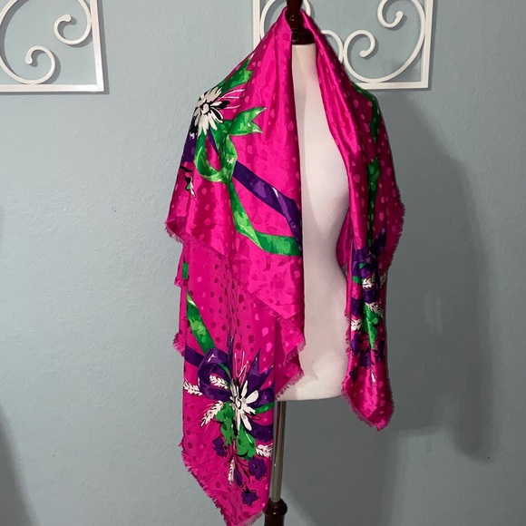 RARE vintage Christian Dior large Floral Scarf